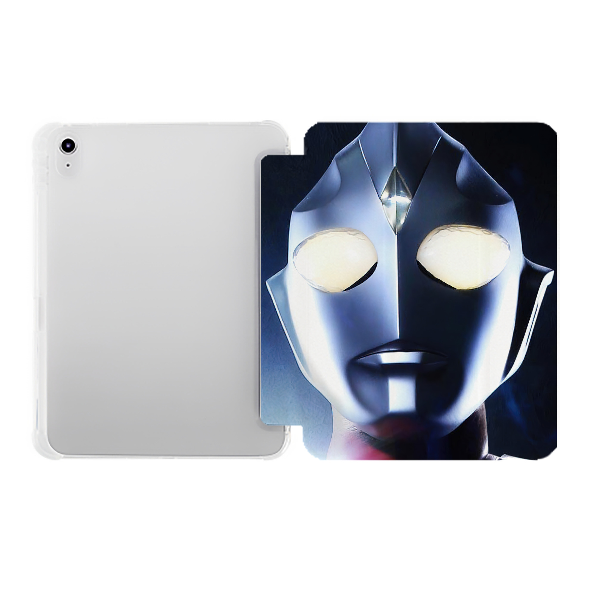（画像用） ウルトラマン Ultraman IPad ケース ペン収納付き 三つ折りスタンド PUレザー×シリコン 対応機種9.5/10.5/10.9インチ